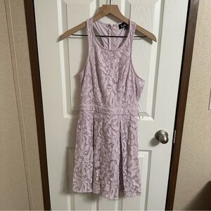 LuLu's purple daisy date lace skater dress sz M